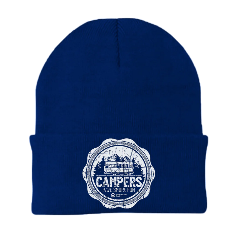 Camping Seal Embroidered Beanie